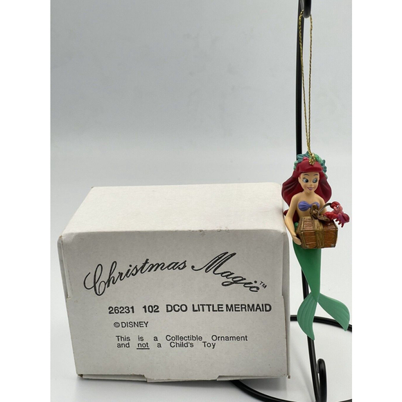 Disney Christmas Magic Ornaments W/Box Cinderella Snow White Ariel Set/3 - Picture 3 of 14